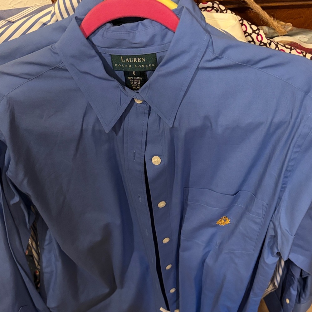 Ralph Lauren ladies  Blue Shirts size 6